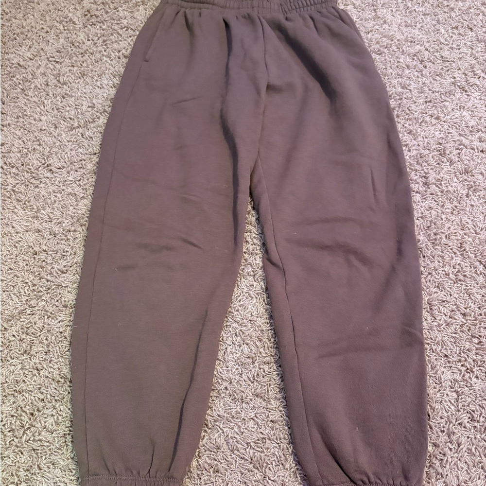 Garage Brown Jogger Sweatpants with Elastic Waistband
